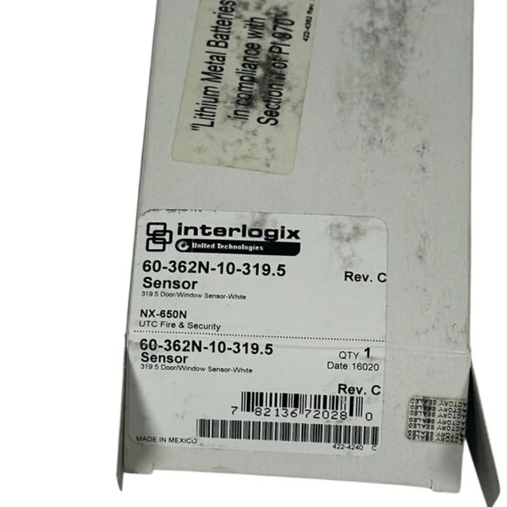 Interlogix 60-362N-10-319.5‎ Door Window Sensor White NX-650N 319.5MHz NEW